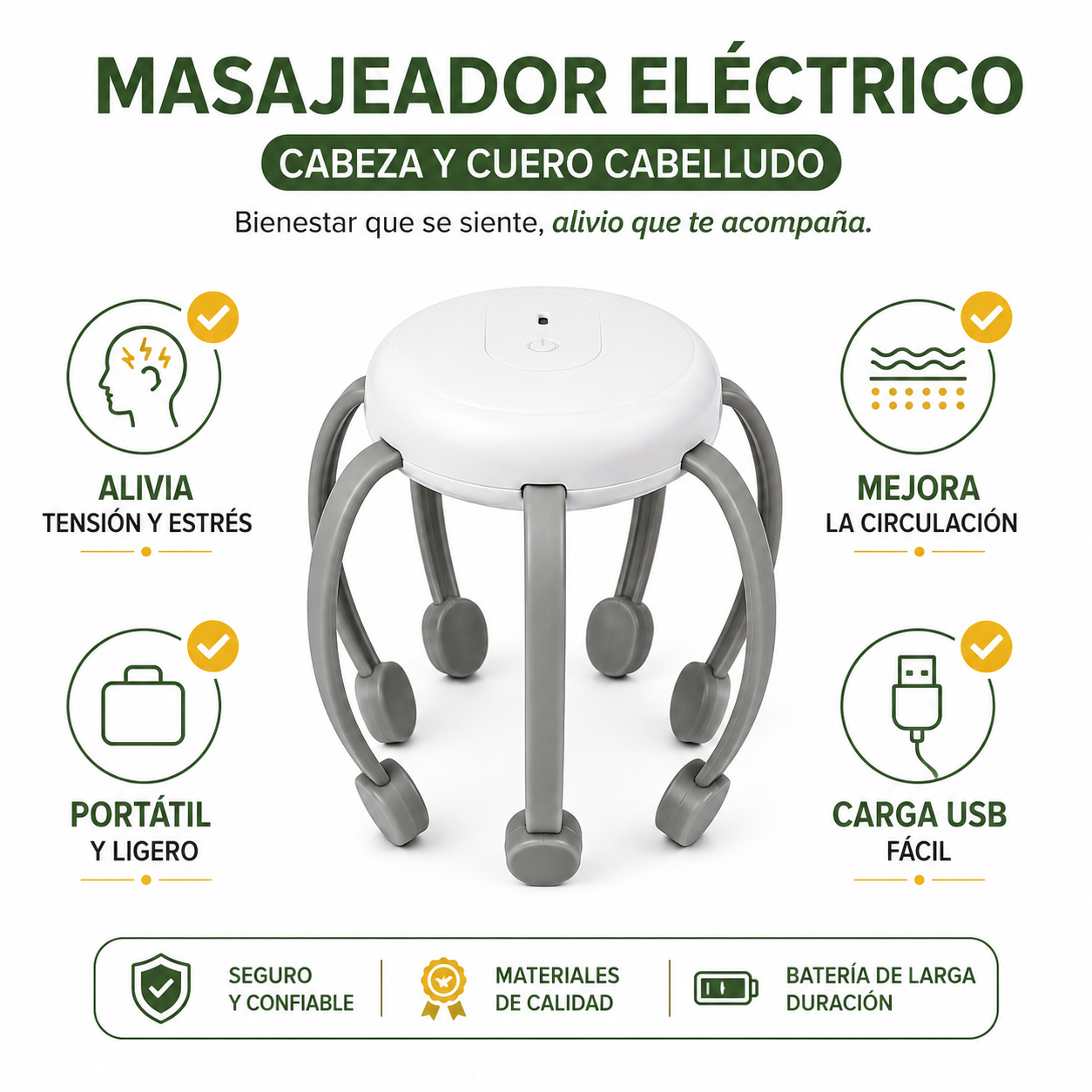 Edicion Ltda | Senvi™  Masajeador de Cabeza Portátil