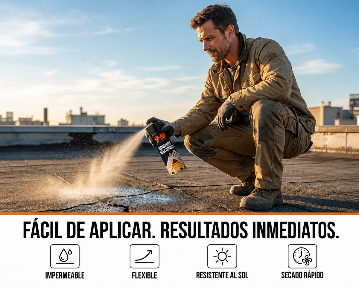 G-Spray Adiós Filtraciones — Sellador Elástico Anti Goteras 700ml