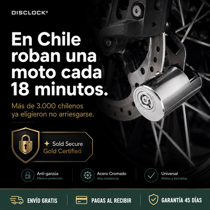 DISCLOCK® | Candado de Disco Blindado · Motos y Bicicletas