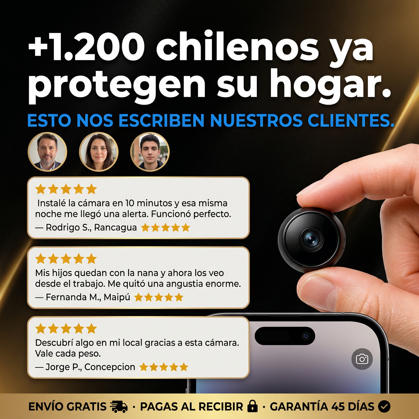 Opticus Mini Cam™ — Porque en Chile ya no basta con cerrar la puerta con llave