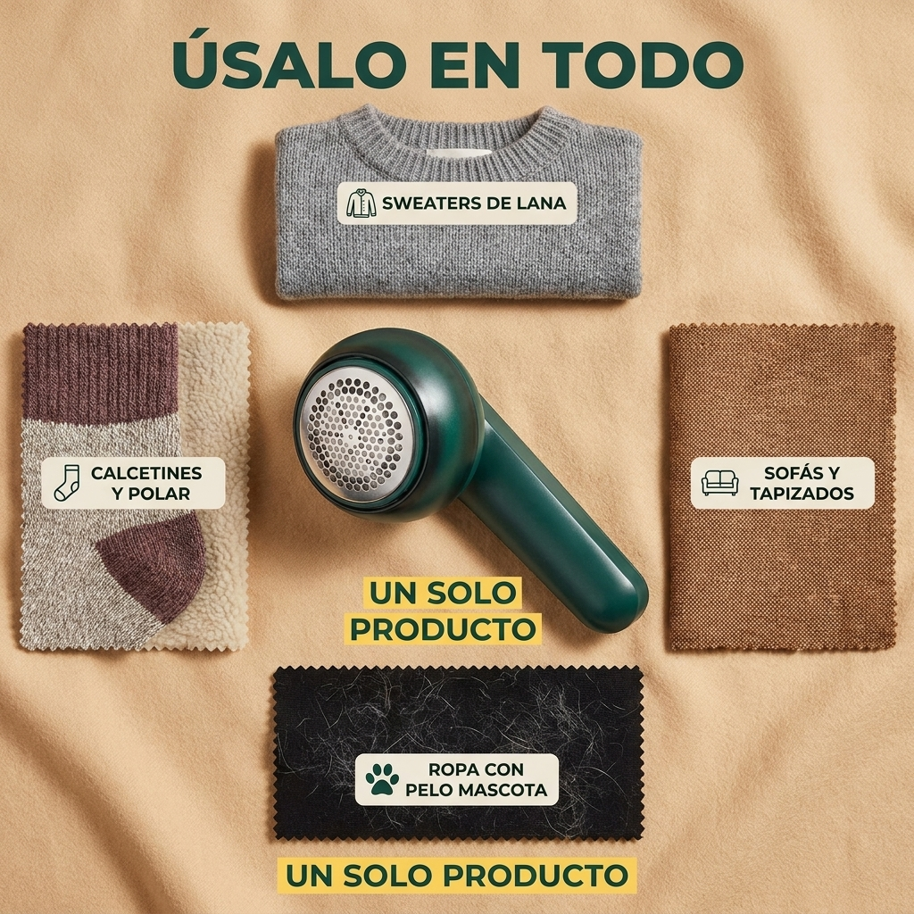 PelusClean™ PRO Quita Pelusas Eléctrico Recargable