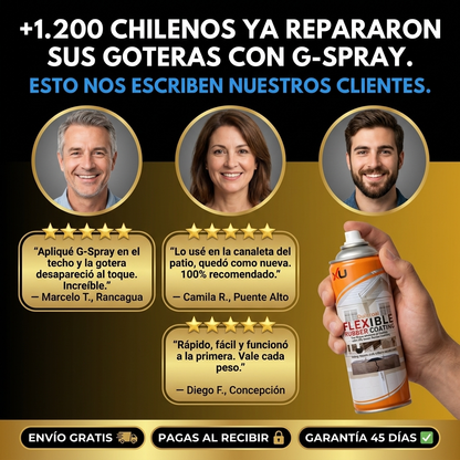 G-Spray Adiós Filtraciones — Sellador Elástico Anti Goteras